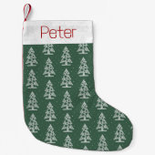Petite Chaussette De Noël Personalized Tree Pattern Christmas Stocking (Devant)
