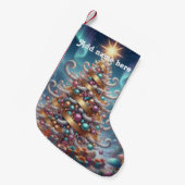 Petite Chaussette De Noël Personalized Whimsical Christmas Tree -  (Devant (Accrochage))