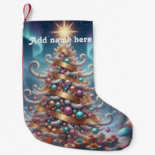 Petite Chaussette De Noël Personalized Whimsical Christmas Tree -  (Devant)