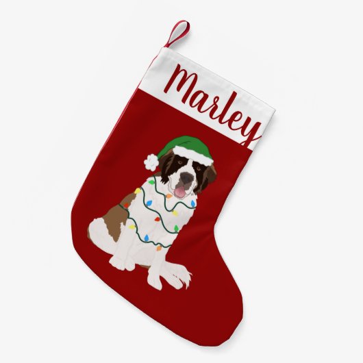 Petite Chaussette De Noël Personnalisable Saint Bernard  (Devant (Accrochage))