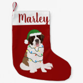 Petite Chaussette De Noël Personnalisable Saint Bernard  (Devant)
