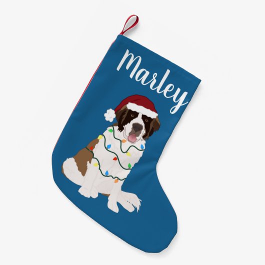 Petite Chaussette De Noël Personnalisable Saint Bernard (Devant (Accrochage))