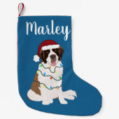 Petite Chaussette De Noël Personnalisable Saint Bernard (Devant)