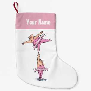 Petite Chaussette De Noël Personnalisé Funny Graisses gars en Tutus Rose