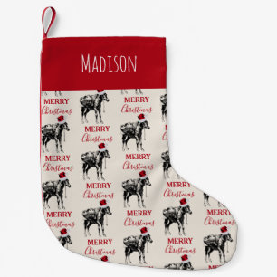 Petite Chaussette De Noël Personnalisé Noël Funky Vintage âne Santa Hat