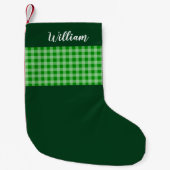 Petite Chaussette De Noël Personnalisé Rustic Green Buffalo (Devant)