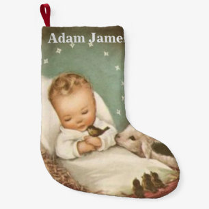 Petite Chaussette De Noël Personnalisez le bébé Jésus