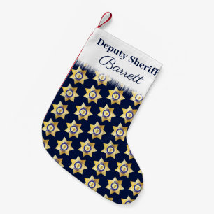 Petite Chaussette De Noël Personnel du shérif adjoint
