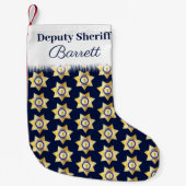 Petite Chaussette De Noël Personnel du shérif adjoint (Devant)