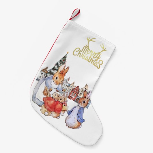 Petite Chaussette De Noël Peter le lapin Noël shopping (Devant (Accrochage))