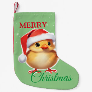 Petite Chaussette De Noël Petit animal chick Père Noël Costume de Noël