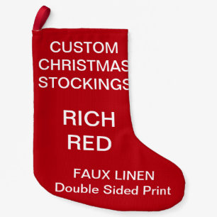 Petite Chaussette De Noël PETIT bas ROUGE personnalisable fait sur commande