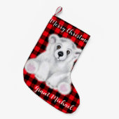 Petite Chaussette De Noël Petit bébé ours polaire de Noël, petit ours de Pèr (Devant (Accrochage))