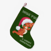 Petite Chaussette De Noël Petit chat Noël Stocker (Devant (Accrochage))