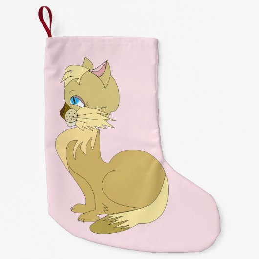 Petite Chaussette De Noël Petit chat Noël Stocker (Devant)