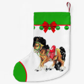 Petite Chaussette De Noël Petit Cheval Occidental Pony Avec Selle (Dos)
