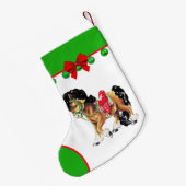 Petite Chaussette De Noël Petit Cheval Occidental Pony Avec Selle (Dos (Accrochage))