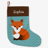 Petite Chaussette De Noël Petit Fox personnalisé (Devant)