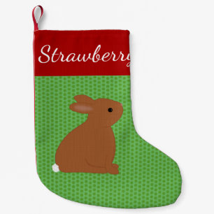 Petite Chaussette De Noël Petit lapin rouge animal de compagnie Noël person