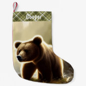 Petite Chaussette De Noël Petit ours Brown Portrait de la faune (Devant)