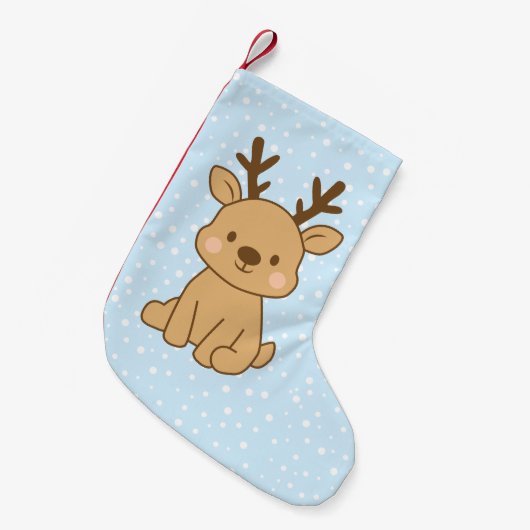 Petite Chaussette De Noël Petit renne (Devant (Accrochage))