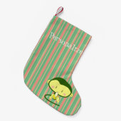 Petite Chaussette De Noël Petit singe (Devant (Accrochage))