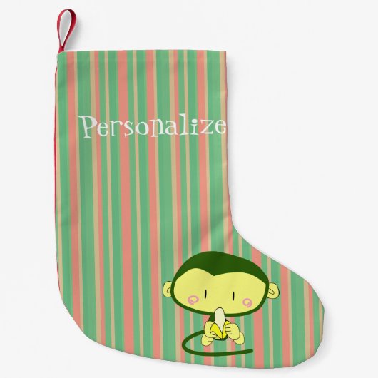Petite Chaussette De Noël Petit singe (Devant)
