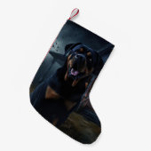 Petite Chaussette De Noël Peur d'Halloween Rottweiler (Devant (Accrochage))