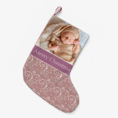 Petite Chaussette De Noël Photo de bébé précieuse (Devant (Accrochage))