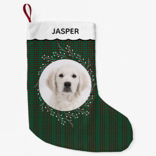 Petite Chaussette De Noël Photo de chien de compagnie Couronne d'hiver Bande