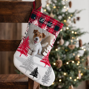 Petite Chaussette De Noël Photo de compagnie personnalisée avec nom de chien