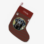 Petite Chaussette De Noël Photo Dog (Devant (Accrochage))