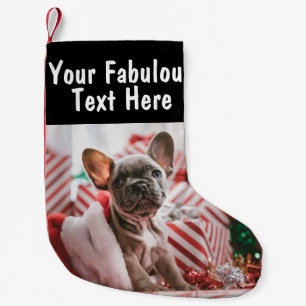 Petite Chaussette De Noël Photo et texte personnalisés