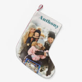 Petite Chaussette De Noël Photo personnalisée avec nom (Devant (Accrochage))