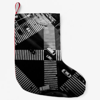PETITE CHAUSSETTE DE NOËL PHOTOGRAPHIE AÉRIENNE DES VÉHICULES DANS LES RUES