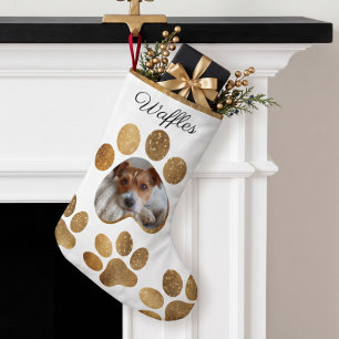 Petite Chaussette De Noël Photographie de Noël de l'animal de compagnie Souv