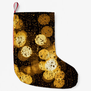 Petite Chaussette De Noël Photographie des lumières jaunes