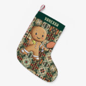 Petite Chaussette De Noël Pickleball 🎄 Pingerbread Paddle Power (Devant (Accrochage))