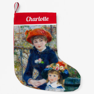 Petite Chaussette De Noël Pierre-Auguste Renoir - Deux sœurs sur la Terrasse