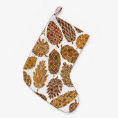 Petite Chaussette De Noël Pine cones seamless pattern (Devant (Accrochage))