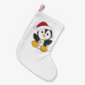 Petite Chaussette De Noël Pingouin Noël Neige Hiver Animaux Penguins Adu (Devant (Accrochage))