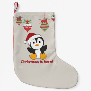 Petite Chaussette De Noël Pingouin Noël Neige Hiver Animaux Penguins Sma