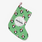 Petite Chaussette De Noël Pingouins de Noël mignons (Devant (Accrochage))