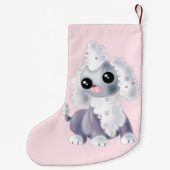 Petite Chaussette De Noël Pink Christmas Stocking mignon chien animal (Dos)
