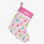 Petite Chaussette De Noël Pink Pastel Christmas Stocking (Devant (Accrochage))