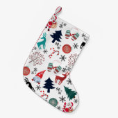 Petite Chaussette De Noël Pins du Père Noël Reindeer Mittens (Devant (Accrochage))