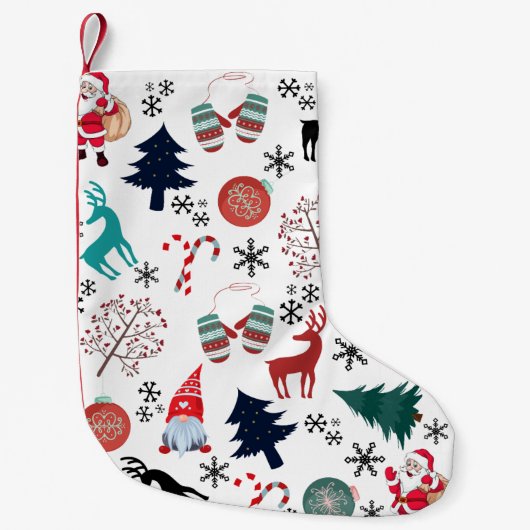 Petite Chaussette De Noël Pins du Père Noël Reindeer Mittens (Devant)