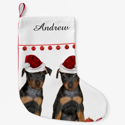 Petite Chaussette De Noël Pinscher miniature (Devant)