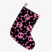 Petite Chaussette De Noël Pirate Skull : Girlish Hearts Motif (Devant (Accrochage))