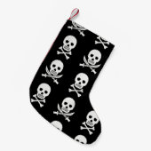 Petite Chaussette De Noël Pirate Skuls Crossbones Motif sans couture (Devant (Accrochage))